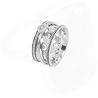 Spinner Ring .925 Sterling Silver Spinner Ring Promise Ring Yoga Ring Silver Figet Ring Ring Width 10 mm