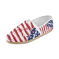 Unisex Shoes American Flag Casual Canvas Loafers for Bia Kids Girl Or Men