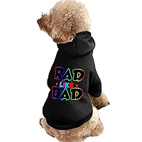 Dog Hoodie Soft Dog Sweatshirt Cat Apparel Pet Clothes Coat Rad Like Dad Puppy Sweater for Dog Cat XL