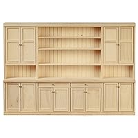 Dollhouse Kitchen Cabinet Wall & Base Unit Unfinished Cupboards JBM Furniture