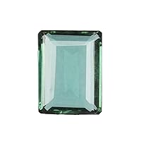 REAL-GEMS 23.00 Ct Green Amethyst Emerald Shaped Gemstone