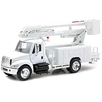 International 4200 Line Maintenance Service Truck White Long Haul Trucker Series 1/43 Diecast Model by New Ray NR15913E