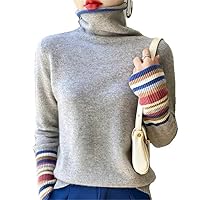 Sweater Women' Collar Pullover and Winter Shirt Colorblocking