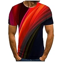 Mens Shirts Casual Stylish T-Shirt Short Sleeve Printed Summer Round Neck Top Sweatshirt Oversized Beach Shirts for Men