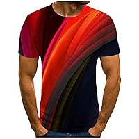 T Shirts for Men Graphic T-Shirt 3D Printed Short Sleeve Workout Casual Tees Plus Size Fun Shirts 2023 Summer