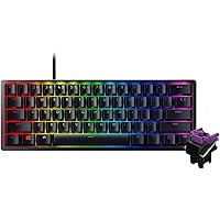 Razer Huntsman Mini RZ03-03390100-R3M1 Mini Gaming Keyboard, Clicky Optical Switch, US Layout, 60% Layout, Ultra High Speed 0.06 inch (1.5 mm) Operation, Clicky Touch, Chroma RGB