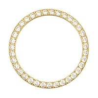 Ewatchparts 3 CT CREATED DIAMOND BEZEL COMPATIBLE WITH ROLEX DATEJUST PRESIDENT DAY DATE 3 CT GOLD COLOR