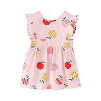 Flannel Dress for Girls Thin Watertightness Floral Sleeveless Dress Princess Dress Toddler 5t Dresses