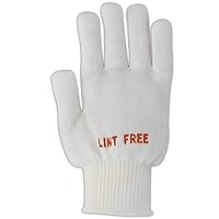 MAGID LB695C Medium Size Lint Free Nitrile Coated Knit, White, Ladies (Fits Medium) (Pack of 12)