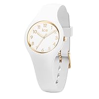 ICE Glam White Gold Numbers - Women's Wristwatch with Silicon Strap