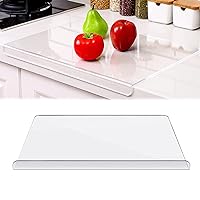 Acrylic Cutting Boards for Kitchen Counter, Acrylic Cutting Board with Counter Lip, Non Slip Clear Cutting Board for Countertop, Acrylic Cutting Boards for Protector Home Restaurant(18 * 14 in)