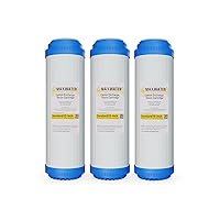 (3 Pack) Calcium, Magnesium TDS Hardness Reduction Water Softening Cation Resin Filters compatible with 10