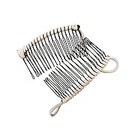 Banana Comb Hair Clip, Women Vintage Hair Clip Christmas Hair Accessory Stretchable Flexible Hair Clip Clincher, Classic Staple Comb Handle, Not Damage, Pull Or Bend Your Hair (Beige, S)