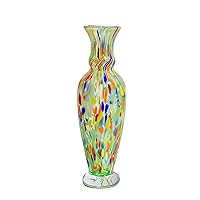 Murano Glass Vase, Slim Tulip Flower Vase, 8.5