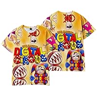 The Amazing Digital Circus Half Sleeved Clothing Joker Cartoon Adult and Children's Casual Short Sleeved