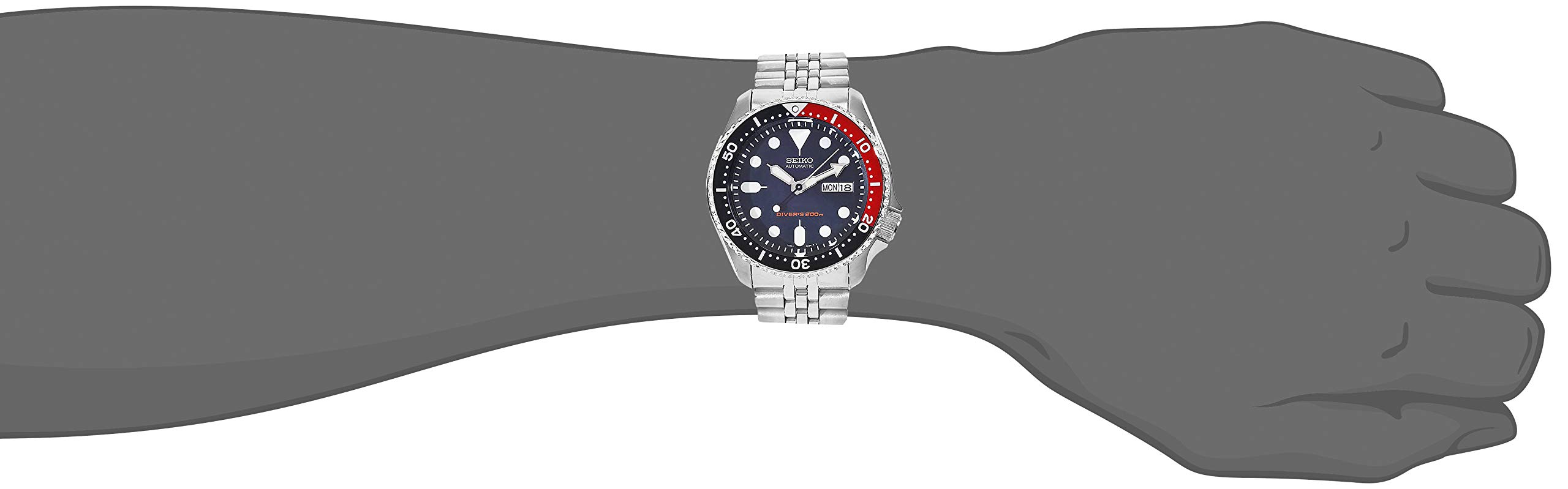 SEIKO Men's SKX009K2 Diver's Analog Automatic Stainless Steel Watch