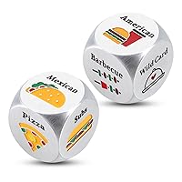 Valentines Day Gifts for Him Her Date Night Idea Food Decision Dice Husband Funny Present from Wife Boyfriend Girlfriend Men Women Couple Anniversary Christmas Stocking Stuffer Sweetest Birthday 2 PCS