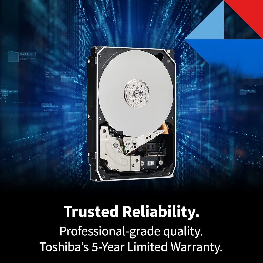 Toshiba X300 PRO 18TB High Workload Performance for Creative Professionals 3.5-Inch Internal Hard Drive – Up to 300 TB/Year Workload Rate CMR SATA 6 GB/s 7200 RPM 512 MB Cache - HDWR51JXZSTB