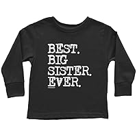Threadrock Little Girls' Best Big Sister Ever Toddler L/S T-Shirt