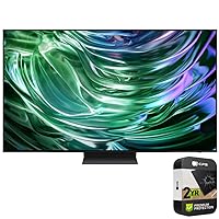 SAMSUNG QN55S90DA 55 Inch OLED 4K Smart TV (2024) (Renewed) Bundle with 2 Year Enhanced Protection Pack