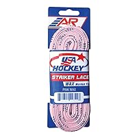 A&R Sports USA Waxed Hockey Laces, 108-Inch, Pink