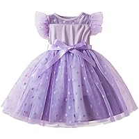 Girls Flower Sleeveless Strap Princess Layered Dress