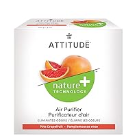 ATTITUDE Natural Air Purifier with Activated Carbon Filter, Hypoallergenic, Pink Grapefruit, 8 Oz, 15226