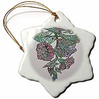 3dRose Stained Glass Effect Morning Glory September Birth Flower - Ornaments (orn-378392-1)