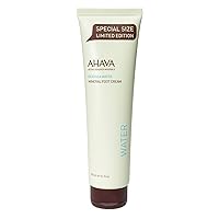 AHAVA Dead Sea Water Mineral Foot Cream - Nourishes & Hydrates Dry Soles, Prevents Cracks & Irritations, with Witch Hazel Leaf, Osmoter blend, Jojoba, Avocado, Sweet Almond & Wheat Germ Oil