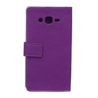 Detachable Cards Holder Kickstand Cover for Galaxy J5 Color Purple