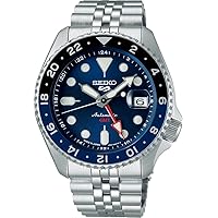Seiko 5 Sports Style GMT Model, Automatic Mechanical Watch, Seiko Five Sports, Men's Made in Japan SSK003, Blue, Overseas Model, Bracelet Type