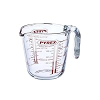 Synergy Trading Pyrex Pyrex Heat Resistant Glass Container Measuring Cup Measure Jug Measuring Cup Oven Microwave Safe 16.9 fl oz (500 ml)