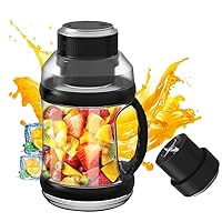 Sport Portable Blender 68oz USB Rechargeable Travel Juice Blender for Shakes and Smoothies 18000RPM BPA-Free Personal-Size Cordless Big Belly Bottle with 6 for Kitchen Home Gym