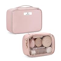 Pocmimut Clear Makeup Bag, Travel Makeup Bag -Cosmetic Bags for Women Large Make Up Bag Organizer(Pink