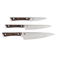 Shun Cutlery Kanso 3 Piece Starter Knife Set, Kitchen Knife Set, Includes 8