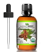 Certified Organic Pure Cinnamon Essential Oil - Pure and Natural, Large 1oz Bottle