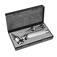 Otoscope Kit- Professional Diagnostic Ear Examination Otoscope Tool with 2 Halogen Lamps, 3 Different Size Ear Speculums for Children, Adults, Doctors, Veterinary, Even Pets