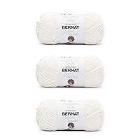 Bernat Softee Cotton Cotton Yarn - 3 Pack of 120g/4.25oz - Nylon - 3 DK (Light) - 254 Yards - Knitting, Crocheting & Crafts