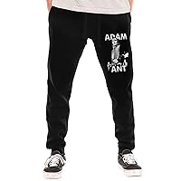 Adam and The Ants Men's Black Sport Pants Sweatpants Leisure Jogger Pants Fashion Long Pants