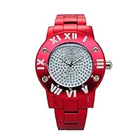 Gallucci Ladies Fashion Quartz Wrist Watch, Crystal Show on The Case with Color Aluminium Case and Band