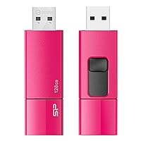 SP Silicon Power SP128GBUF3B05V1H 128GB USB 3.0 Slide Type Blaze B05 Pink