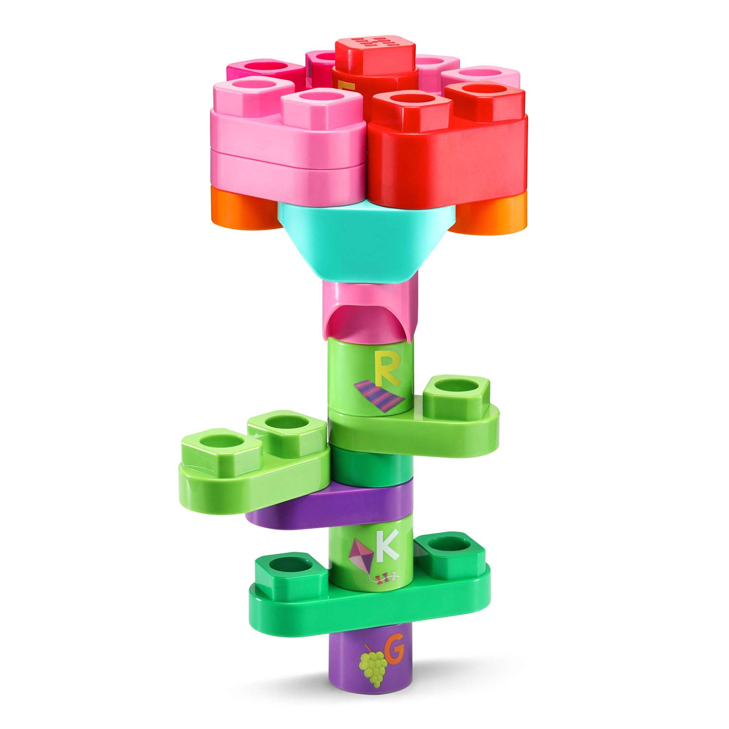 LeapFrog LeapBuilders 81-Piece Jumbo Blocks Box, Pink,24 months to 5 years