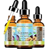 French PLUM KERNEL OIL 100% Pure Natural Virgin Unrefined Cold Pressed Carrier Oil 0.5 oz- 15 ml for Face, Skin, Hair, Lips, Nails. Skin SuperFood. Face moisturizer Oil