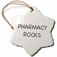 3dRose Pharmacy Rocks Snowflake Ornament, 3