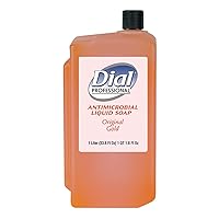 Dial Professional Gold Antibacterial Liquid Hand Soap, 1L Dispenser Refill Bottle (Pack of 8)
