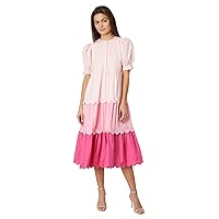 English Factory Women's Colorblock Scallop Dress