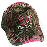 Camo Cutie Cap,Mossy Oak Camo Cap with Pink Trim and Logo
