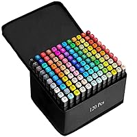 80 Colors Alcohol Markers Artist Drawing Art for Kids Dual Tip Adult  Coloring Painting Supplies Perfect Boys Girls Students Adult(80 Black  Shell)