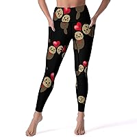 Sea Otter Lovers Casual Yoga Pants with Pockets High Waist Lounge Workout Leggings for Women
