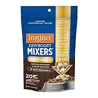 Instinct Raw Boost Mixers Freeze Dried Raw Dog Food Topper, Grain Free Dog Food Topper with Functional Ingredients, Multivitamin Adult 7+, 5.5oz